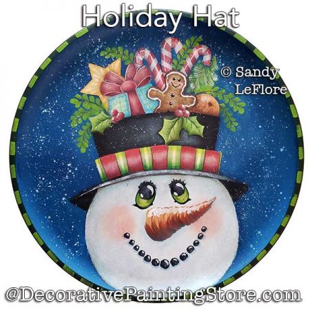 Holiday Hat Painting Pattern PDF DOWNLOAD - Sandy LeFlore
