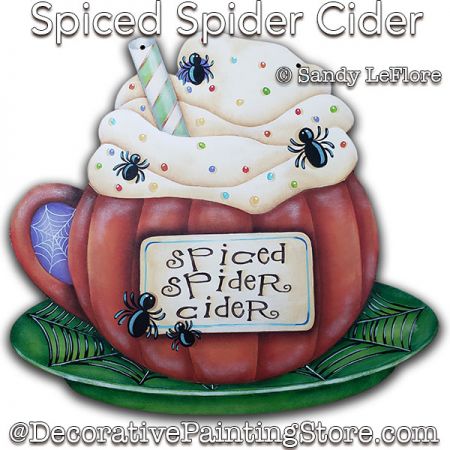 Spiced Spider Cider Painting Pattern PDF DOWNLOAD - Sandy LeFlore