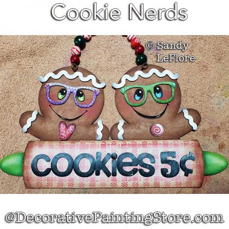 Cookie Nerds Painting Pattern PDF DOWNLOAD - Sandy LeFlore