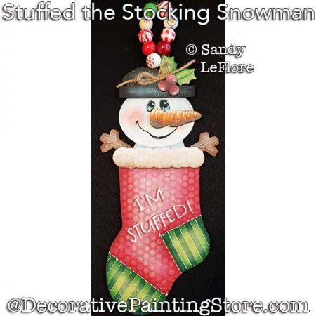 Stuffed the Stocking Snowman Painting Pattern PDF DOWNLOAD - Sandy LeFlore