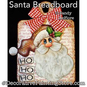 Santa Breadboard Painting Pattern PDF DOWNLOAD - Sandy LeFlore