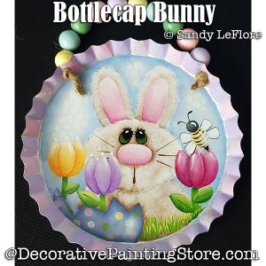 Bottlecap Bunny Painting Pattern PDF DOWNLOAD - Sandy LeFlore