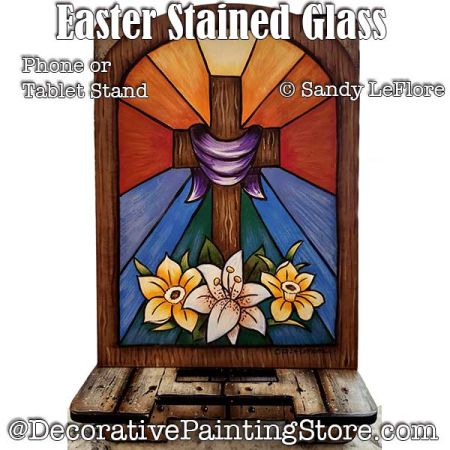 Easter Stained Glass Painting Pattern PDF DOWNLOAD - Sandy LeFlore