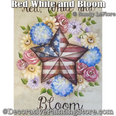 Red White and Bloom Painting Pattern - Sandy LeFlore