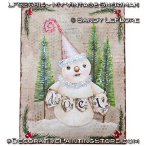 My Vintage Snowman Painting Pattern - Sandy LeFlore