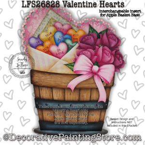 Valentine Hearts Insert for Apple Basket Base Painting Pattern - Sandy LeFlore