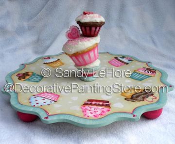 Valentine Cupcake Plate ePattern - Sandy LeFlore - PDF DOWNLOAD