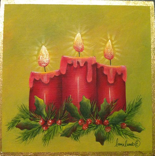 Christmas Candles Pattern - Lonna Lamb - PDF DOWNLOAD