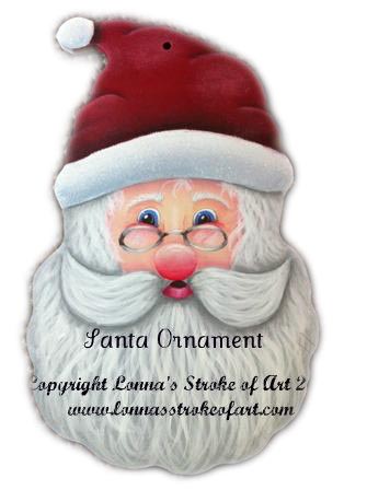 Santa Ornament Pattern - Lonna Lamb - PDF DOWNLOAD