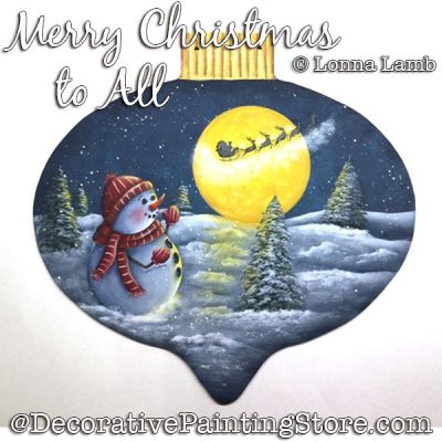 Merry Christmas To All DOWNLOAD Painting Pattern - Lonna Lamb
