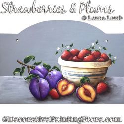 Strawberries and Plums DOWNLOAD Painting Pattern - Lonna Lamb