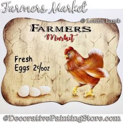 Farmers Market (Chicken and Eggs) DOWNLOAD Painting Pattern - Lonna Lamb