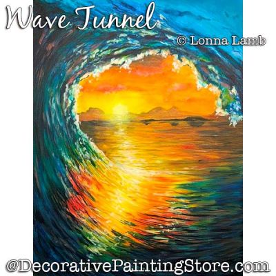 Wave Tunnel DOWNLOAD Painting Pattern - Lonna Lamb
