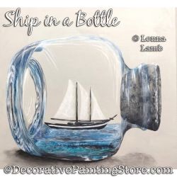 Ship in a Bottle PDF DOWNLOAD Painting Pattern - Lonna Lamb