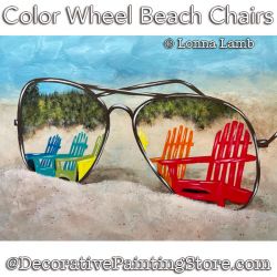 Color Wheel Beach Chairs PDF DOWNLOAD Painting Pattern - Lonna Lamb