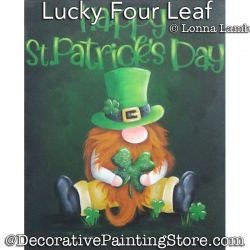 Lucky Four Leaf PDF DOWNLOAD Painting Pattern - Lonna Lamb