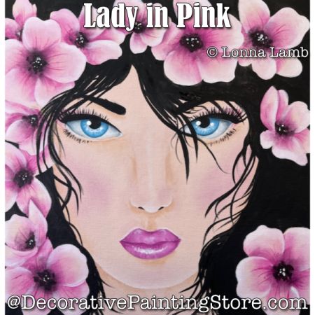 Lady in Pink Painting Pattern w/Video - Lonna Lamb