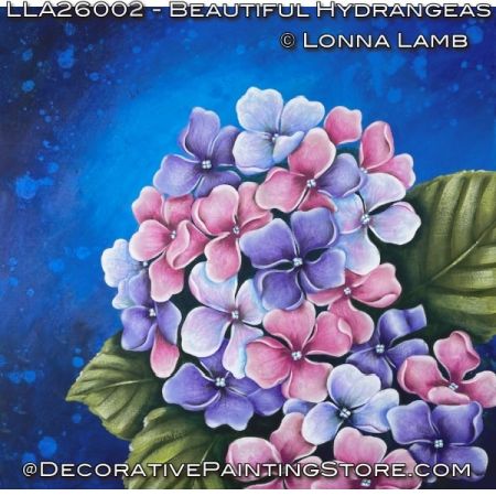 Beautiful Hydrangeas Painting Pattern - Lonna Lamb