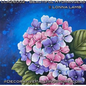 Beautiful Hydrangeas Painting Pattern - Lonna Lamb