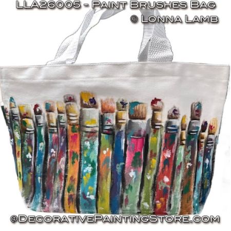 Paint Brushes Bag Painting Pattern - Lonna Lamb