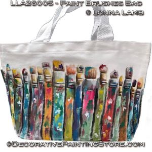 Paint Brushes Bag Painting Pattern - Lonna Lamb