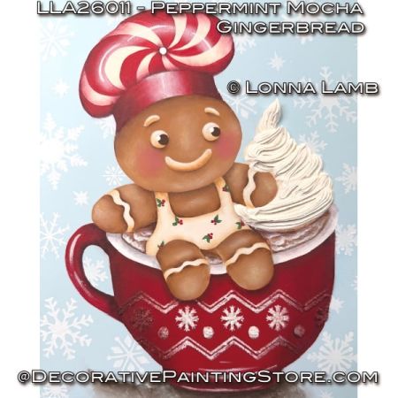Peppermint Mocha Gingerbread with Video Painting Pattern - Lonna Lamb