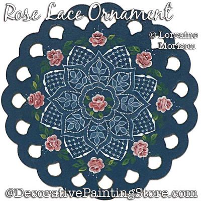 Rose Lace Ornament Painting Pattern PDF DOWNLOAD - Lorraine Morison