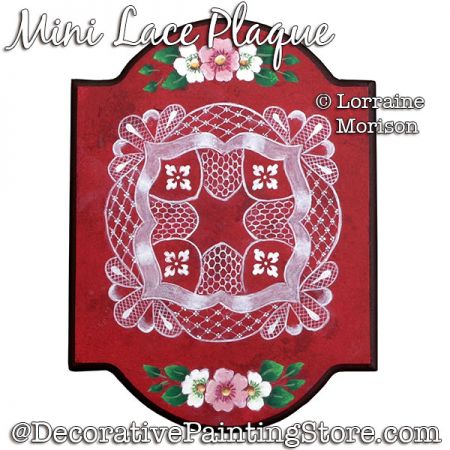 Mini Lace Plaque Painting Pattern PDF DOWNLOAD - Lorraine Morison