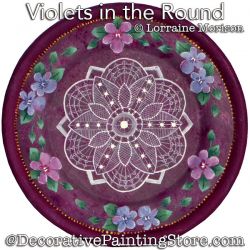 Violets in the Round Painting Pattern - Lorraine Morison - PDF DOWNLOAD