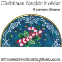 Christmas Napkin Holder Painting Pattern - Lorraine Morison - PDF DOWNLOAD