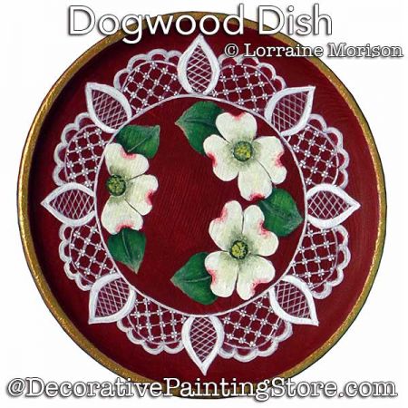Dogwood Dish Painting Pattern - Lorraine Morison - PDF DOWNLOAD