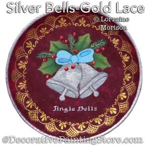 Silver Bells Gold Lace Ornament Painting Pattern - Lorraine Morison - PDF DOWNLOAD