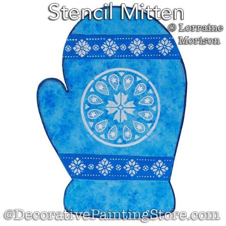 Stencil Mitten Painting Pattern - Lorraine Morison - PDF DOWNLOAD
