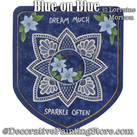 Blue on Blue Painting Pattern - Lorraine Morison - PDF DOWNLOAD