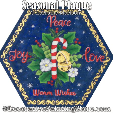 Seasonal Plaque Painting Pattern - Lorraine Morison - PDF DOWNLOAD