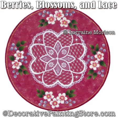 Berries Blossoms and Lace Painting Pattern - Lorraine Morison