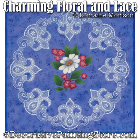 Charming Floral and Lace Painting Pattern - Lorraine Morison