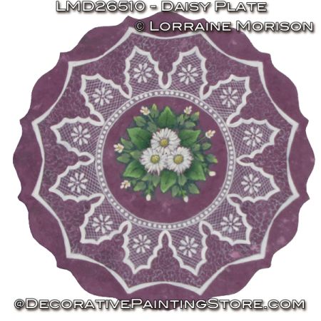 Daisy Plate Painting Pattern - Lorraine Morison