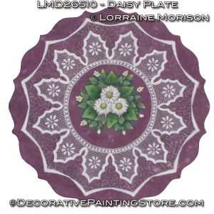 Daisy Plate Painting Pattern - Lorraine Morison