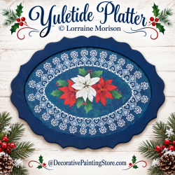 Yuletide Platter Painting Pattern - Lorraine Morison
