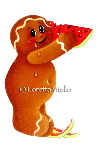 Watermelon Gingerbread Man e-Pattern DOWNLOAD