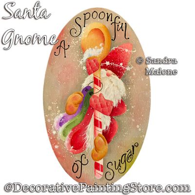 Santa Gnome Painting Pattern PDF DOWNLOAD -Sandra Malone