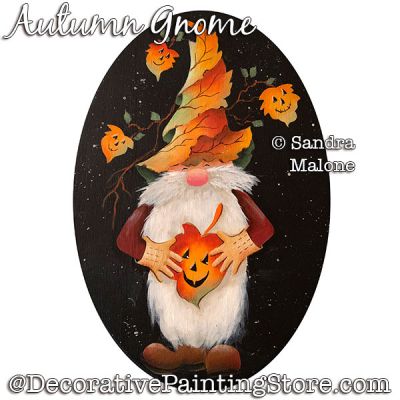 Autumn Gnome Painting Pattern PDF DOWNLOAD -Sandra Malone