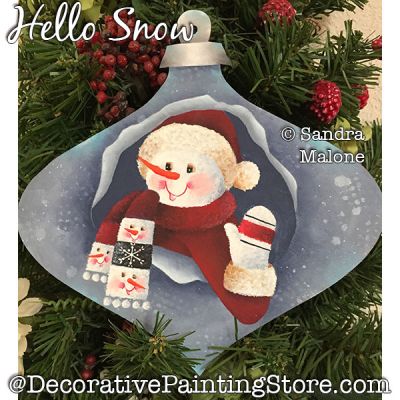 Hello Snow Painting Pattern PDF DOWNLOAD -Sandra Malone