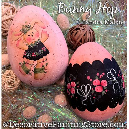 Bunny Hop Painting Pattern PDF DOWNLOAD -Sandra Malone