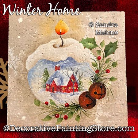 Winter Home Painting Pattern PDF DOWNLOAD -Sandra Malone