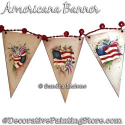 Americana Banner Painting Pattern PDF DOWNLOAD -Sandra Malone