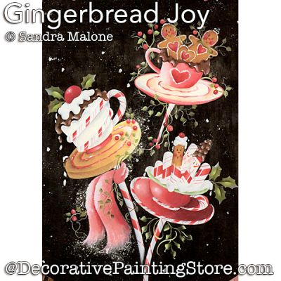 Gingerbread Joy Painting Pattern PDF DOWNLOAD -Sandra Malone