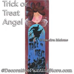 Trick or Treat Angel Painting Pattern PDF DOWNLOAD -Sandra Malone