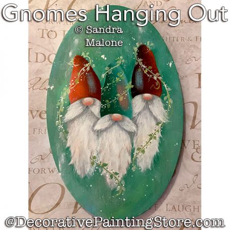Gnomes Hanging Out Painting Pattern PDF DOWNLOAD -Sandra Malone